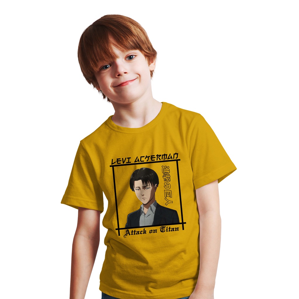 T-SHIRT ANAK LEVI UNIFORM SCOUTING LEGION ANIME SNK/AOT STYLE ANIME