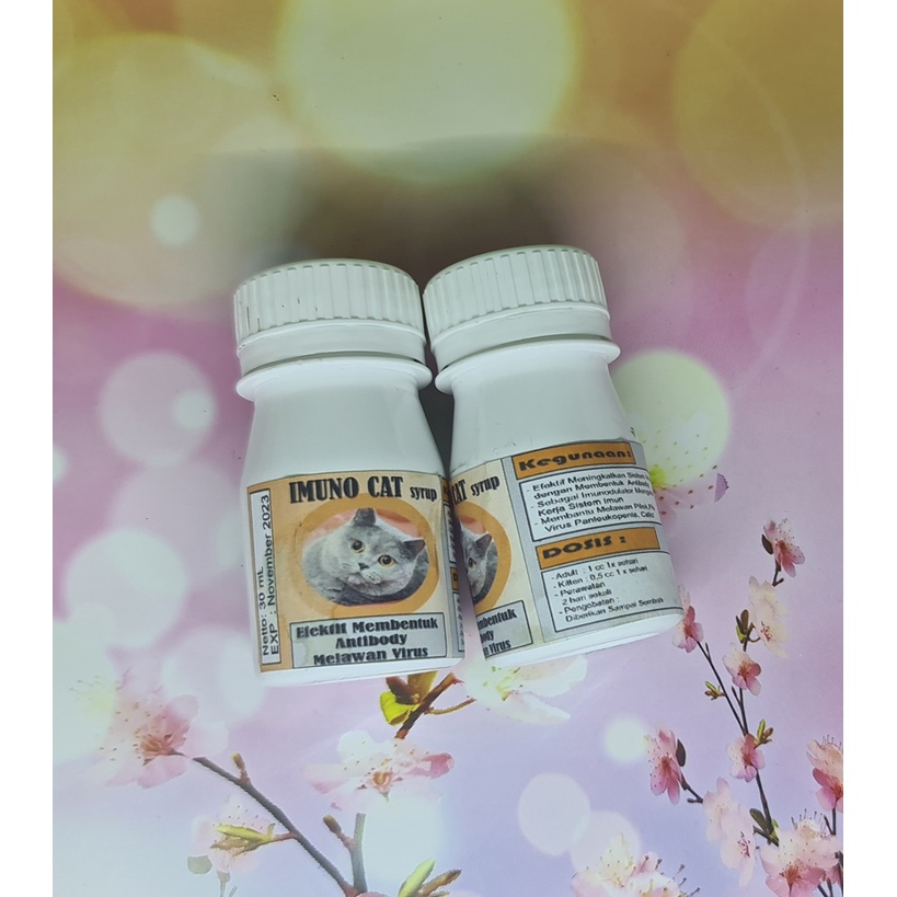 IMUNO CAT SYRUP 30 mL Imunitas flu Kucing Virus Penleukopenia Calici