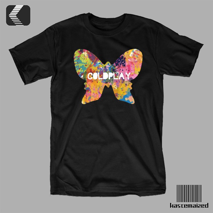 Kaos Band COLDPLAY - BUTTERFLY LOGO