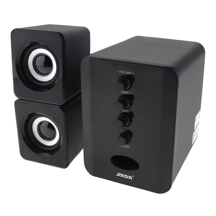 Speaker Bass Aktif Mini Subwoofer USB Stereo 2.1 Komputer Laptop Sada