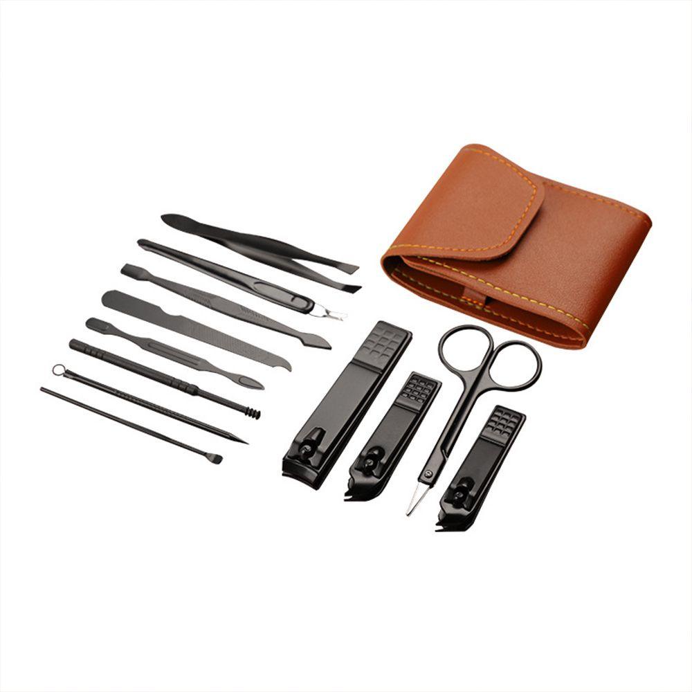 MXBEAUTY Gunting Kuku Set 12buah Lipat Jarum Jerawat Alis Klip Gunting Rasp Manicure tool