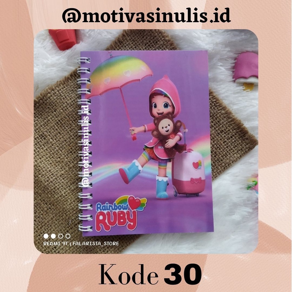 (Standard) NOTEBOOK SPIRAL BLACK LINES Part 2 COVER MOTIVASI / BUKU CATATAN HARIAN-30