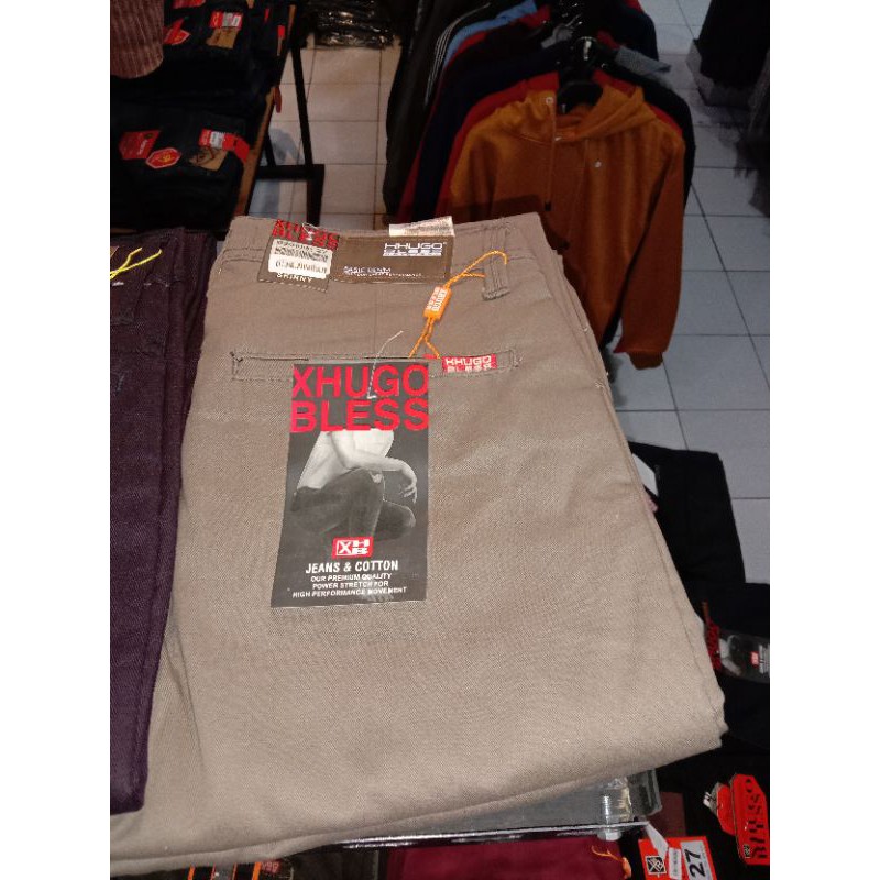 ✓ Celana Chinos Panjang Pria Warna Coklat Tua