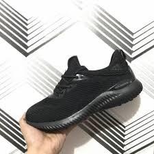 SEPATU ALPHABOUNCE HITAM FULL SEKOLAH BLACK SERIES ADIDAS MAN