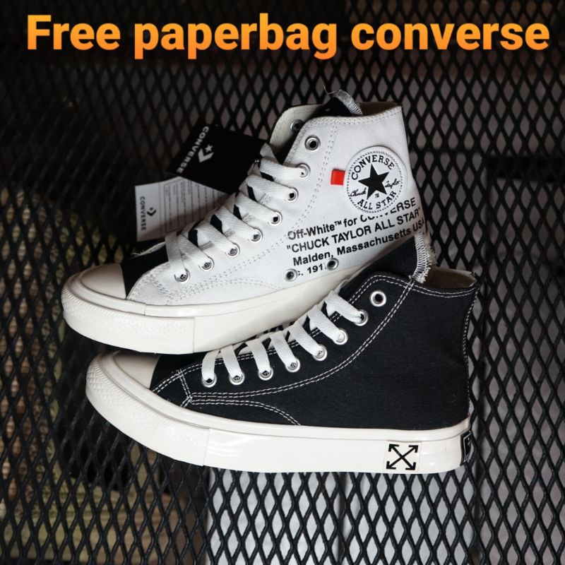 COD SEPATU CONVERSE 70S X OFFWHITE BLACK WHITE