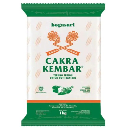 

Tepung Terigu Bogasari Cakra Kembar 1kg