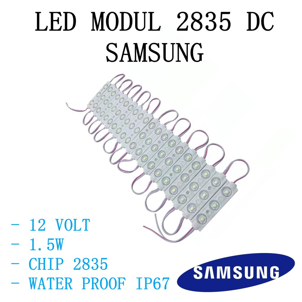 SAMSUNG led module injeksi 3 led led super bright led neon box led huruf timbul led neon box 3mata(MODUL BIASA )