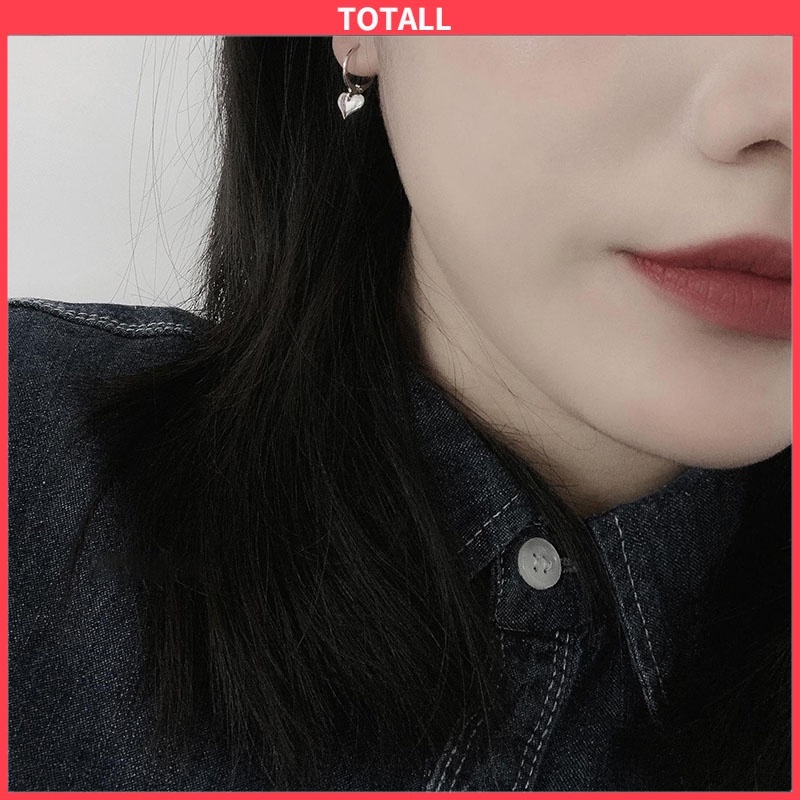 Ready stock❤️1 sepasang Anting Cinta Asimetris Retro Sederhana Wanita Korea  Aksesoris simple murah Fashion