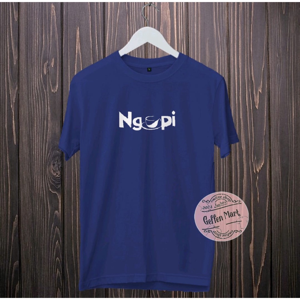 Kaos Distro Motif Ngopi / Baju Kaos Distro Oblong Pria Dan Wanita Murah / Atasan Pria Wanita Polos Keren