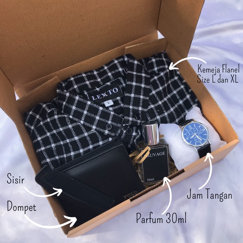 (FLANEL) KADO BAJU KEMEJA COWOK/ KADO PACAR/KADO COWOK/HADIAH ULANG TAHUN/KADO ANNIVERSARY/ KADO ULANG TAHUN/ HADIAH PACAR/KADO KEMEJA FLANEL COWOK/GIFT BOX COWOK