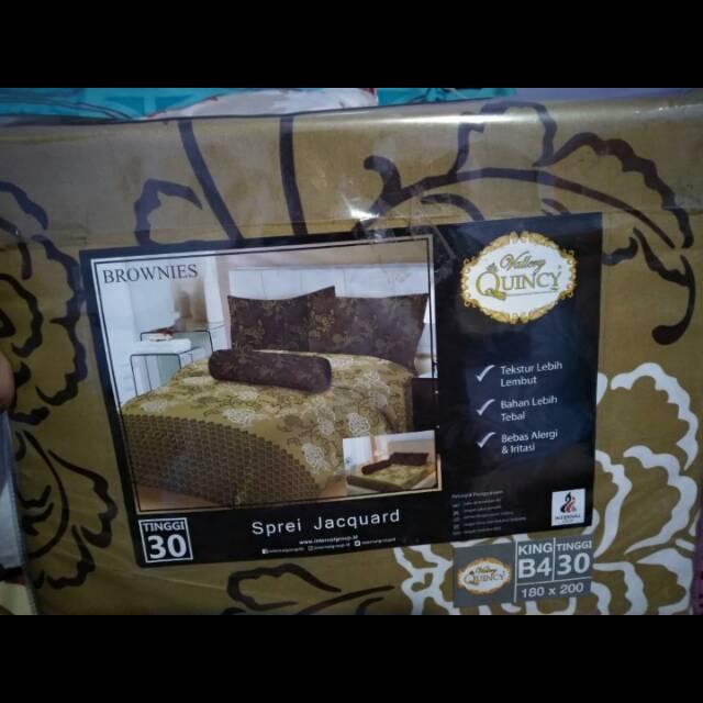 Sprei quincy valery brownies 180x200