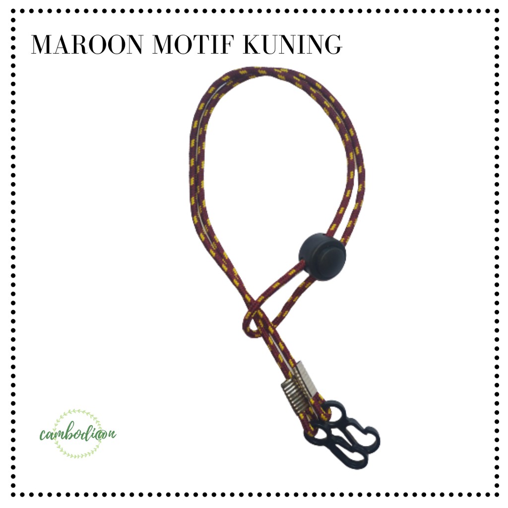 KALUNG MASKER TALI PRUSIK / STRAP MASKER HIJAB TALI PRUSIK / GANTUNGAN MASKER TALI PRIA DAN WANITA