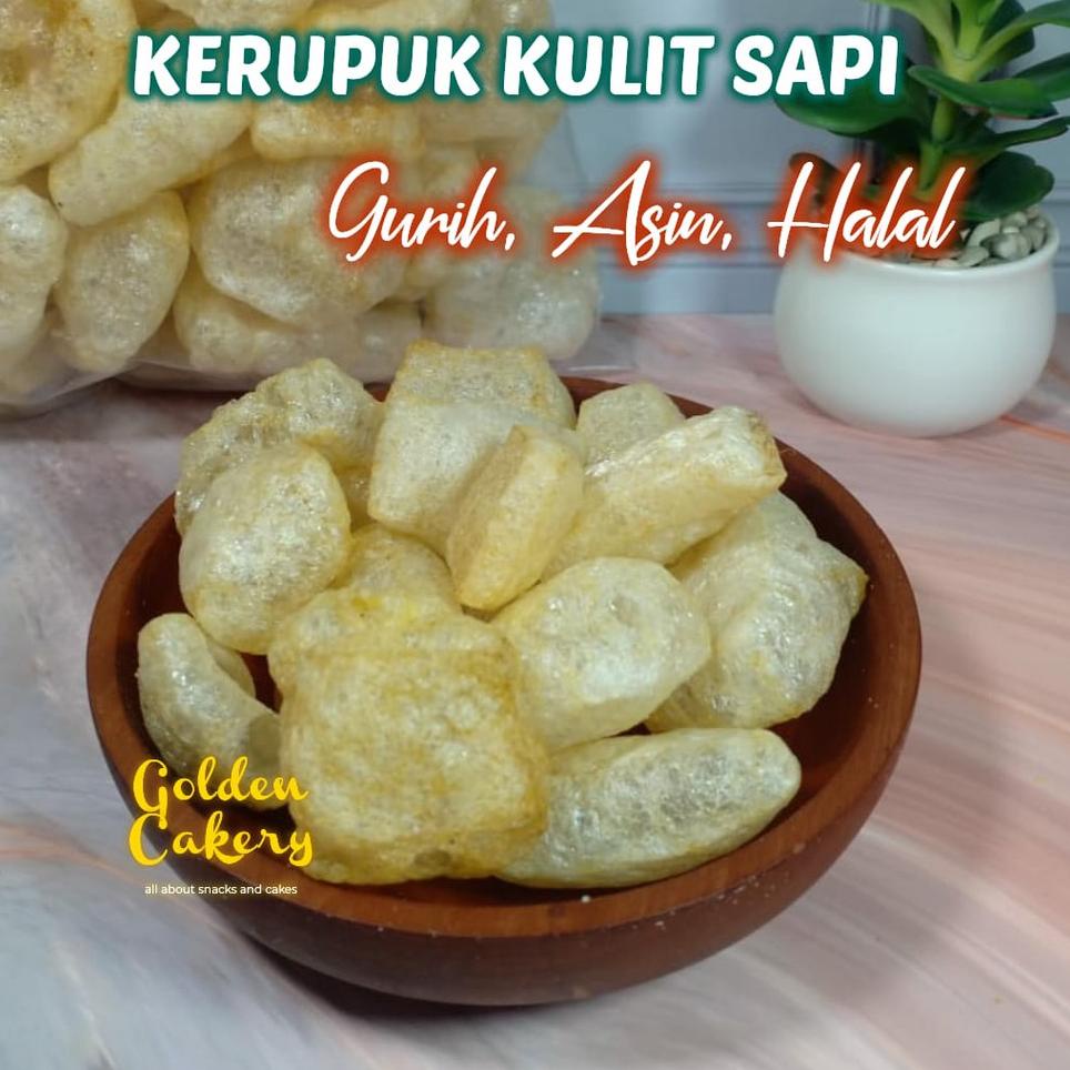 

Kerupuk KULIT PREMIUM /DOROKDOK /JANGEK Sapi Halal - 235 GRAM r84➼
