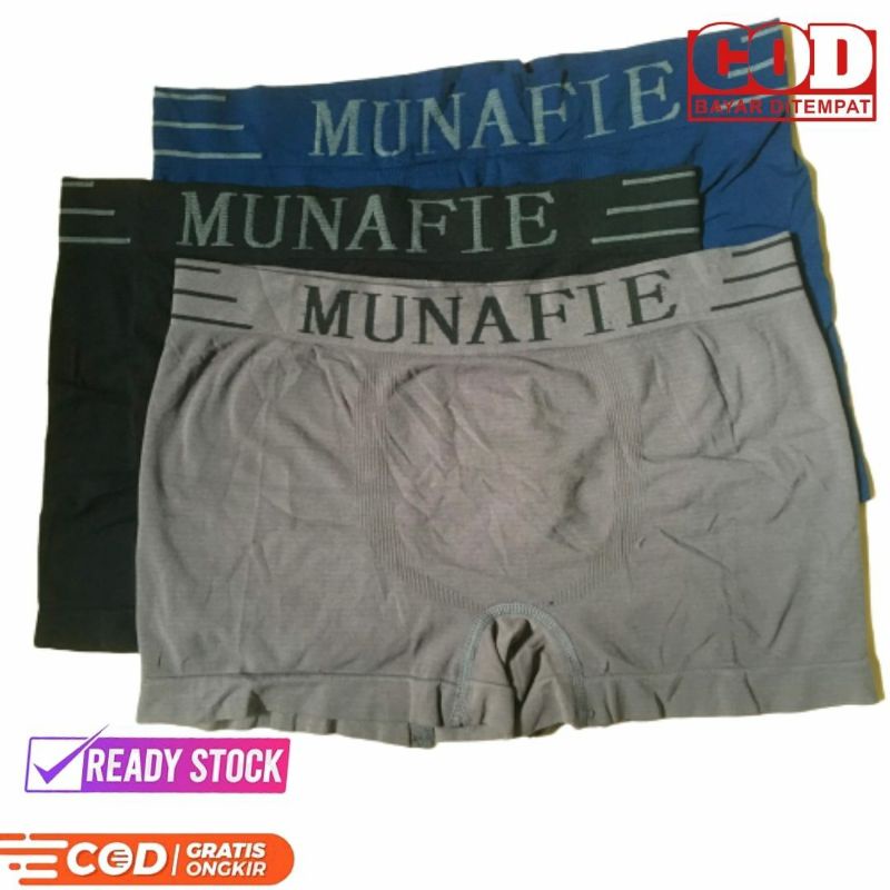 CELANA DALAM PRIA BOXER MUNAFIE ALL SIZE FIT TO XL MELAR NYAMAN