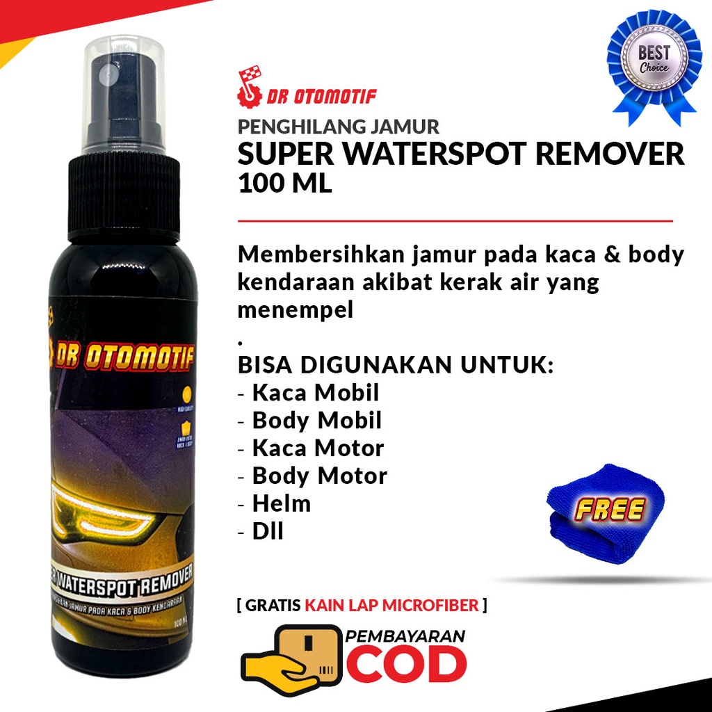 SUPER WATERSPOT Remover Cairan Penghilang Jamr Kaca Jamur Kendaraan Mobil Motor Murah