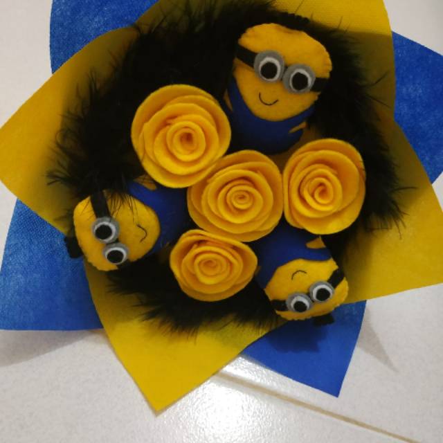 Buket Bunga Mix Karakter Minion Shopee Indonesia