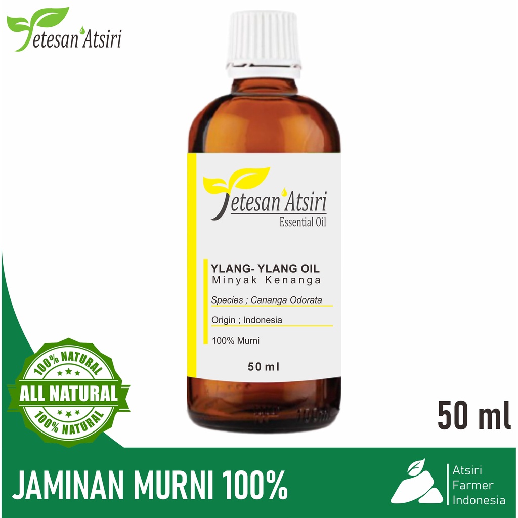 minyak atsiri kenanga murni ylang ylang pure essential oil aromatherapy therapeutic grade diffuser humidifier burner aromaterapi esensial essensial esential TETESAN ATSIRI tanpa campuran 10ml 30ml 50ml 100ml