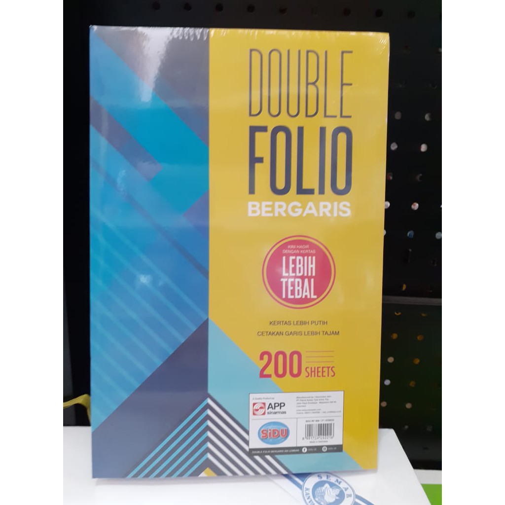 

HAN STATIONERY KERTAS DOUBLE FOLIO BERGARIS SIDU 200 Lembar