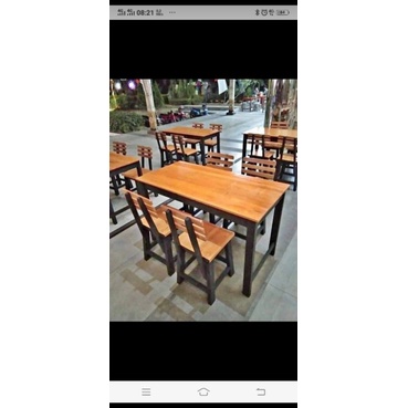 meja cafe 1set+4kursi