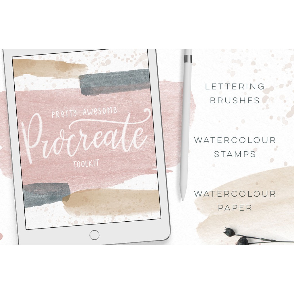 Procreate Brush - Pretty Awesome Watercolor Kit