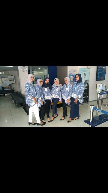 Atasan Batik Solo Wanita Kartini Line Soft Warna Blue  Red Dan Black Catton Cap