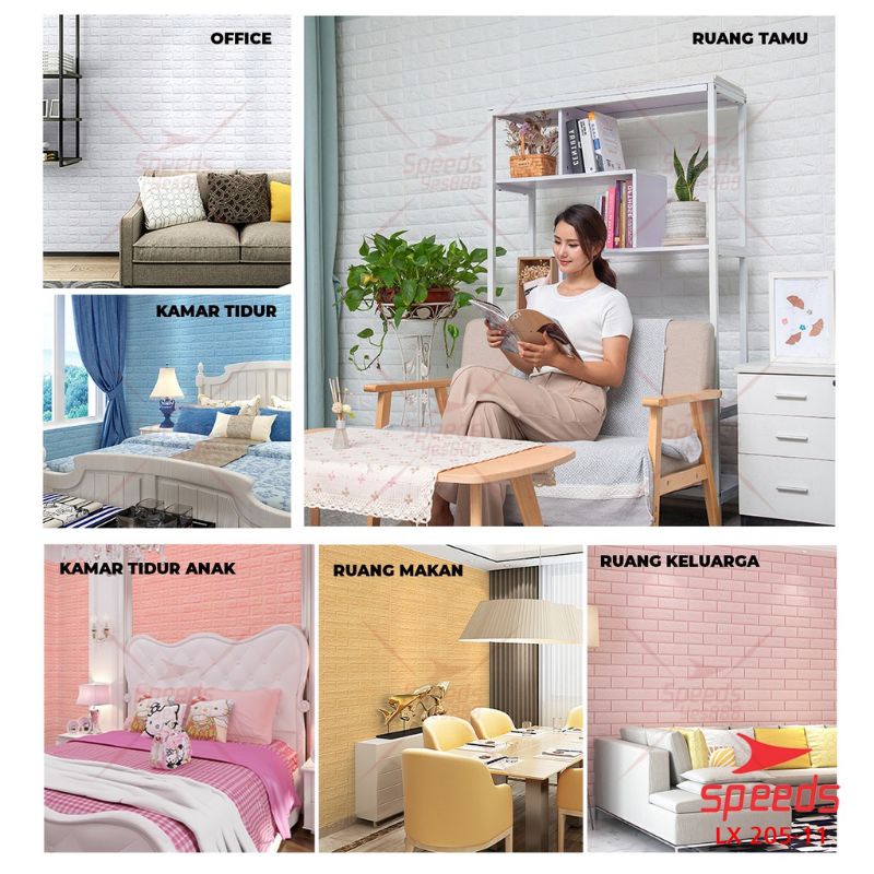 wallpaper batu bata roll wallfoam wallpaper timbul foam pe termurah