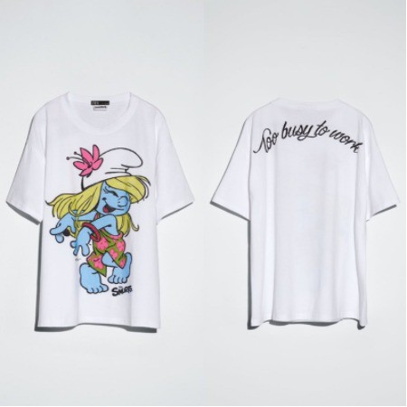 zara smurf t shirt