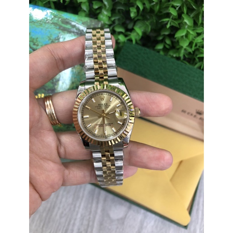 JAM ROLEX DATEJUST SZ 31MM KOMBINASI GOLD/AUTOMATIC(JAM TANGAN WANITA)