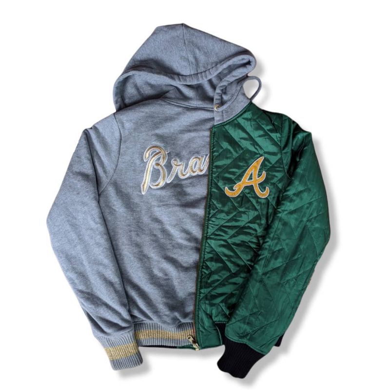ZIP HOODIE MLB ATLANTA BRAVES REVERSIBLE | MLB SECOND | HOODIE MLB | ZIP HOODIE MLB | VARSITY MLB
