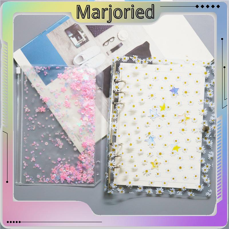 Buku Notebook / Catatan / Diary A6 Cover PVC Transparan Motif Bunga Daisy -MJD