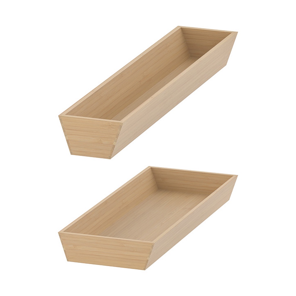 Wooden Bamboo Kitchen Tray 50cm Drawer Organizer Sekat Laci Dapur Tempat Sendok Peralatan Makan Kayu