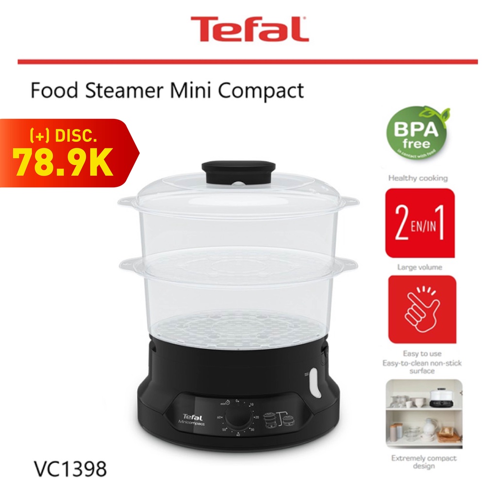 Jual Tefal Food Steamer Mini Compact VC1398 / Kukusan | Shopee Indonesia