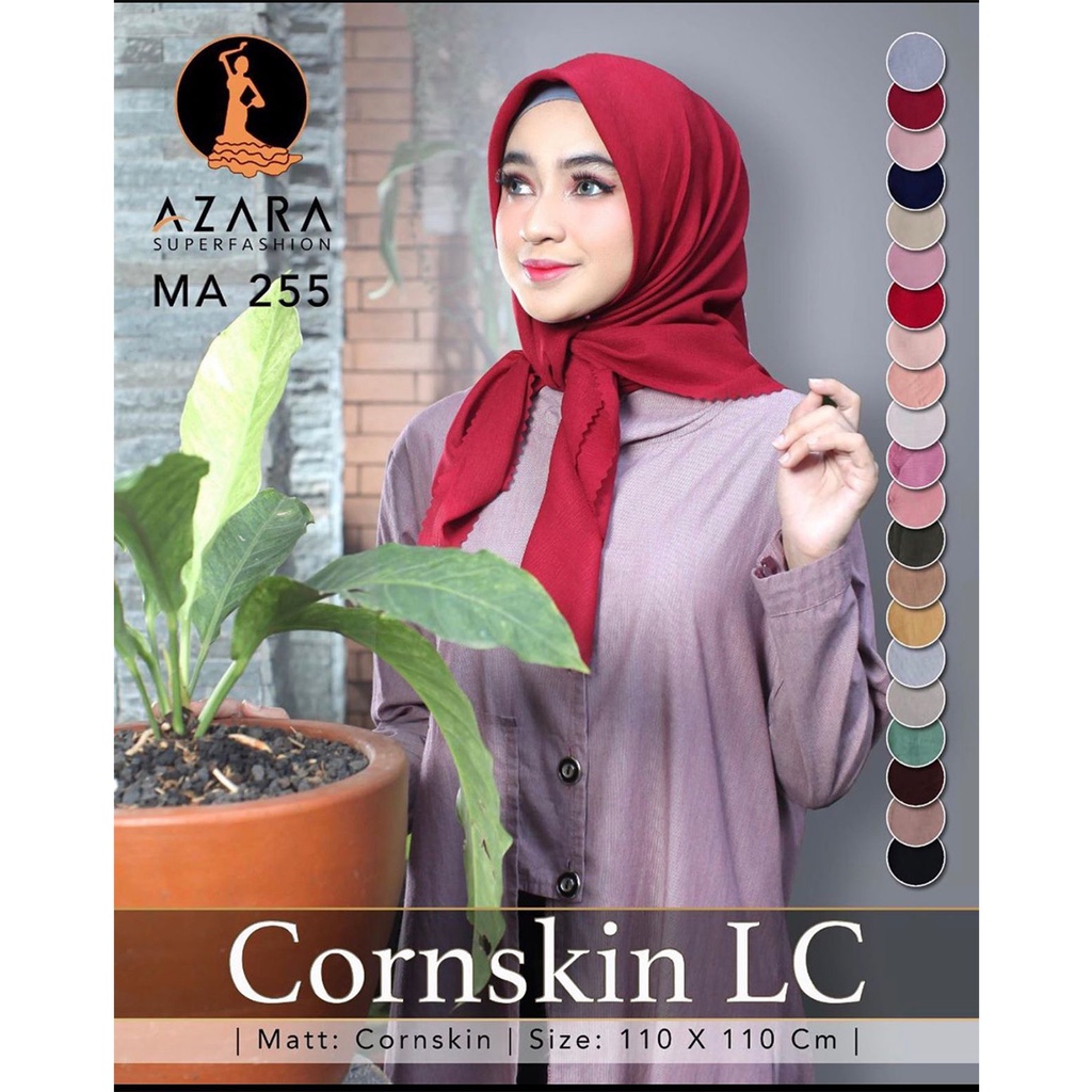 jilbab segi empat POLOS CORNSKIN LC AZARA