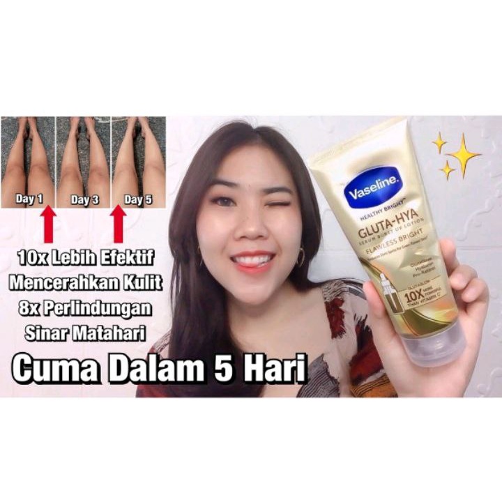 Vaseline Gluta 300ml Healthy Bright​ Gluta-Hya Flawless Bright Serum Burst UV Lotion Gold 330