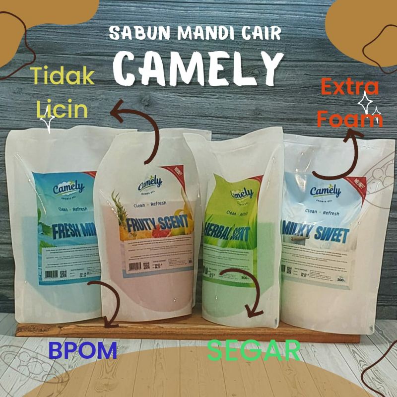 LERVIA Sabun Mandi Susu Cair  Refill 400ml Pouch