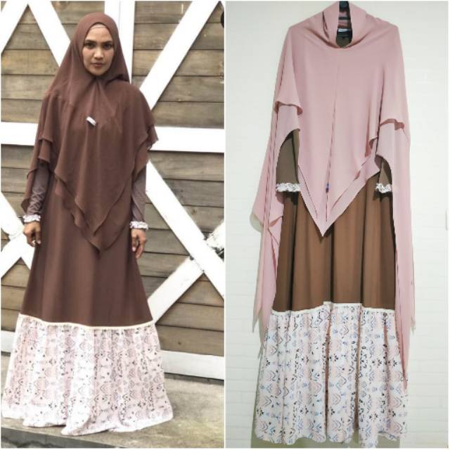 Preloved set gamis kyounie khimar zafeetri