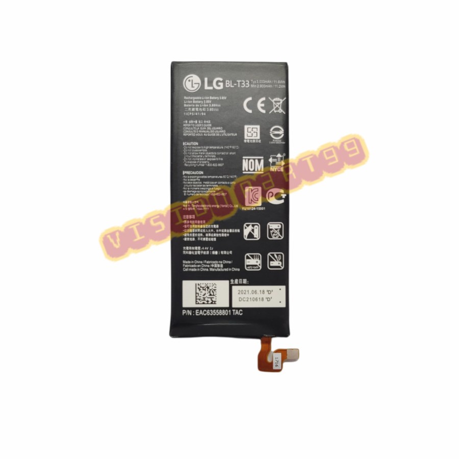 BATERAI BATTERY BATERE LG Q6 - Q6 PLUS BL- T33 BL T33