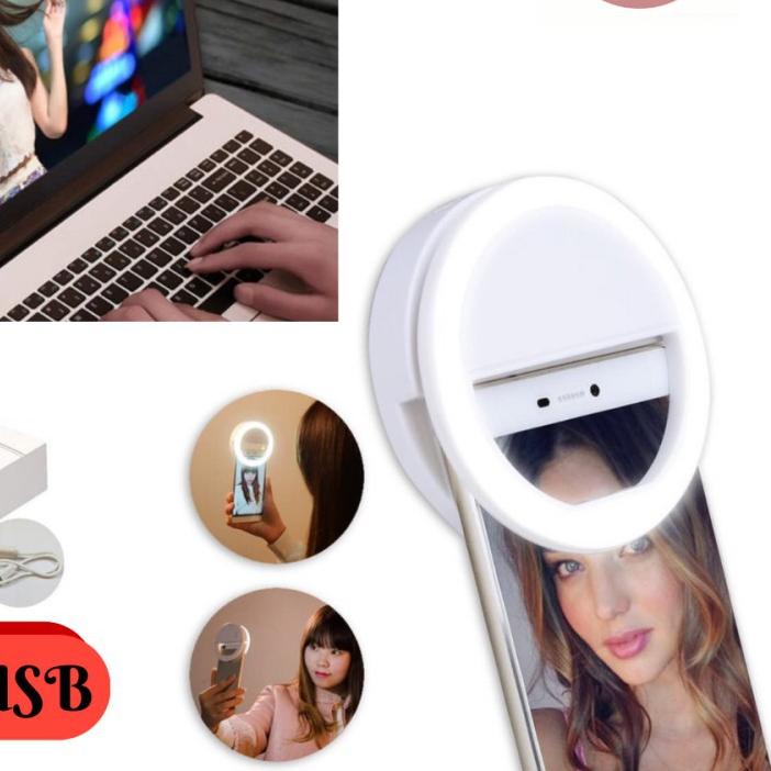 ➢ RING LIGHT SELFIE LED / SELFIE LAMP RING UTK HP TABLET DAN LAPTOP ➸