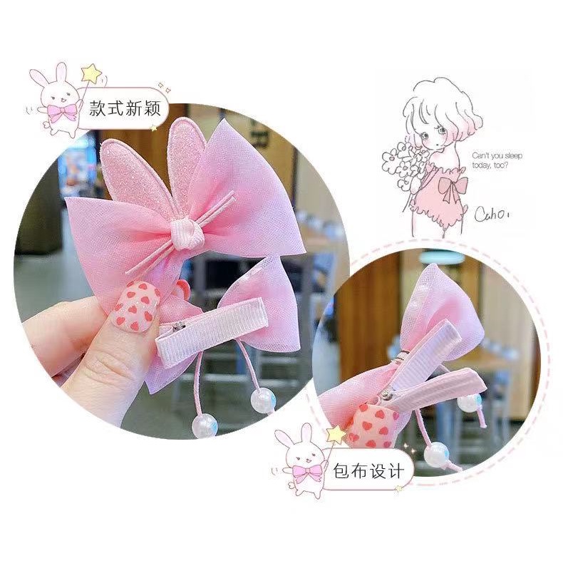 （Hallo Girl)F36 8 Pcs Set Jepit Rambut Pita renda Klip Jepitan Anak Gaya Korea Fashion Hair Clip