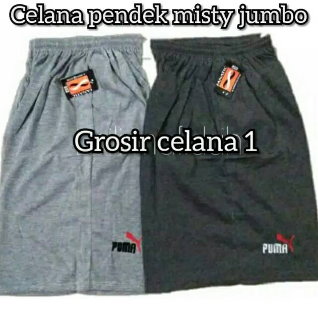  Celana  Pendek  Kolor  Misty abu Big  Size  Jumbo XXXL Pria  