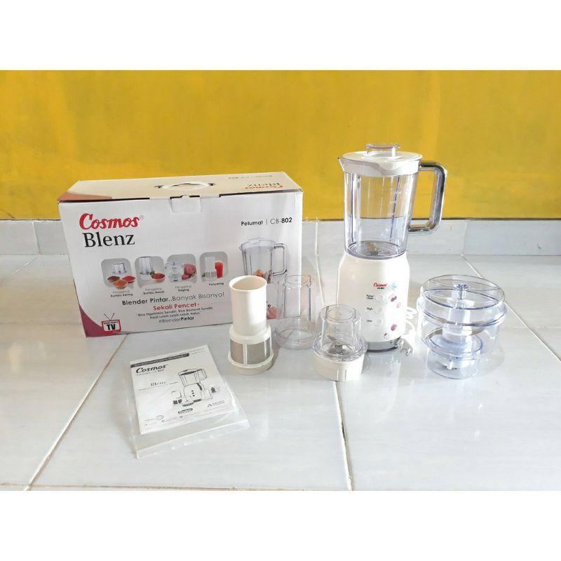 Cosmos Blender Plastik 4 in 1/ Multi Fungsi 1.2 Liter CB802 250 Watt