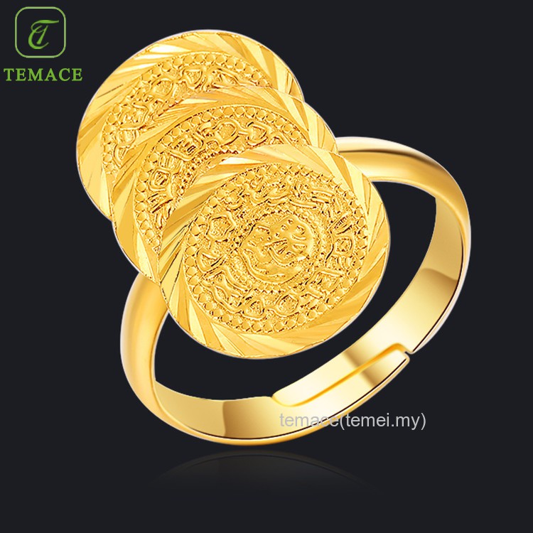 ✨TEMACE✨ Cincin Tauhid Berlapis Emas Tembaga Islam Muslim Membuka Warna Yang Bisa Cincin Lapis