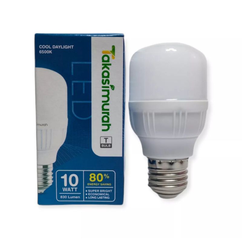 Takasimurah Lampu LED Bulb T 10watt - Putih Murah Terang