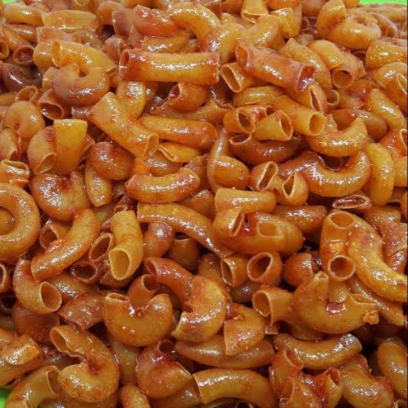 

Snack 250gr Makaroni cikruh kecil Pedas Daun Jeruk Jajanan Murah Bandung