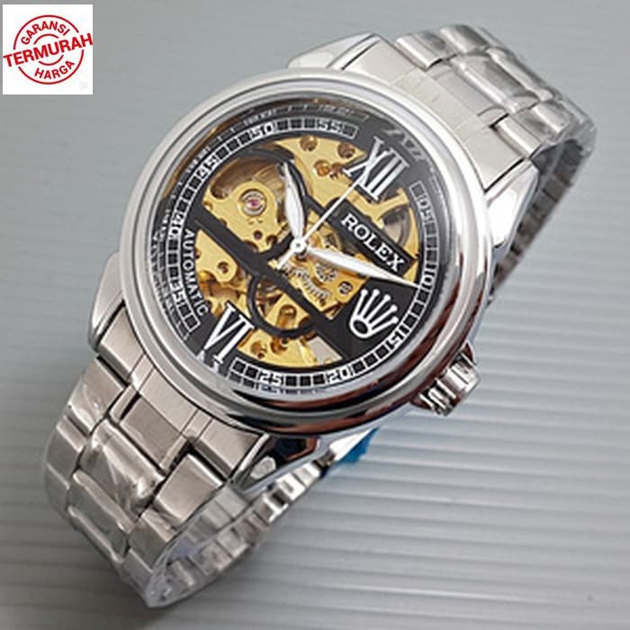 COD Jam Tangan Rolex Automatic Rolex Rantai Romawi Automatic