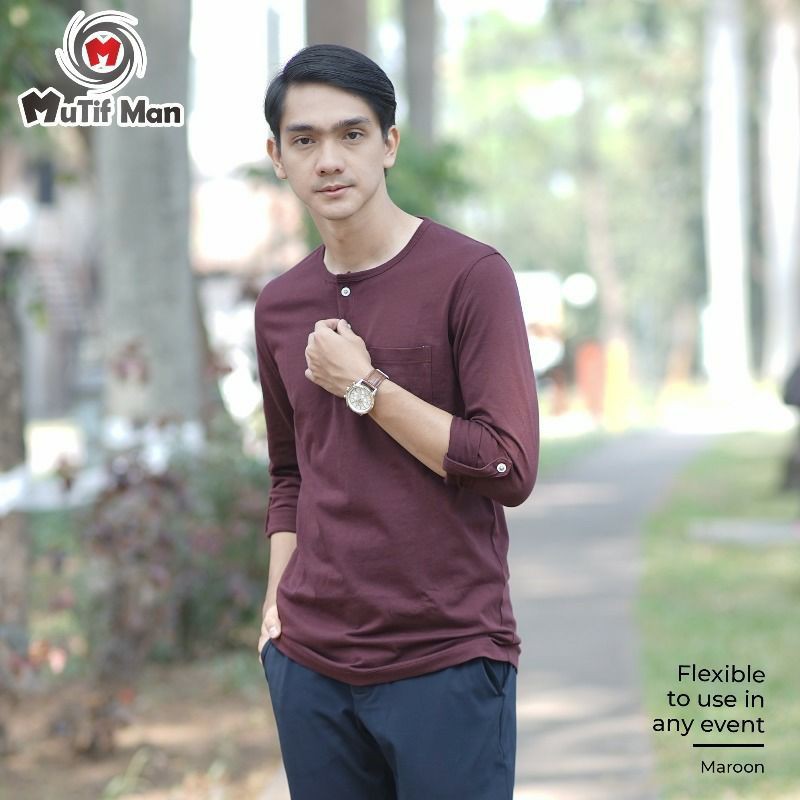 T-Shirt/kaos TLM 02 by Mutif man kaos lengan panjang bahan premium
