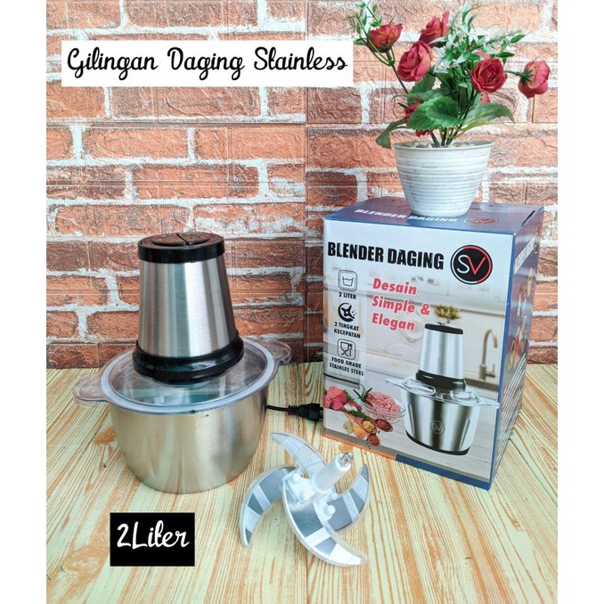 Blender daging stainless Jumbo/  penggiling Meat Blender Elektrik Stainless Steel / BLENDER DAGING S