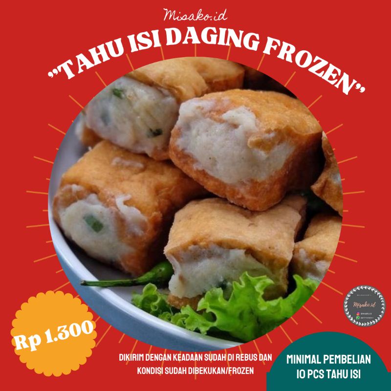 

TAHU ISI DAGING TERMURAHH!!!! (FREE SAOS) TAHU DENGAN ISIAN DAGING ASLI YANG ENAK DAN MAKYOSS (HANDMADE)