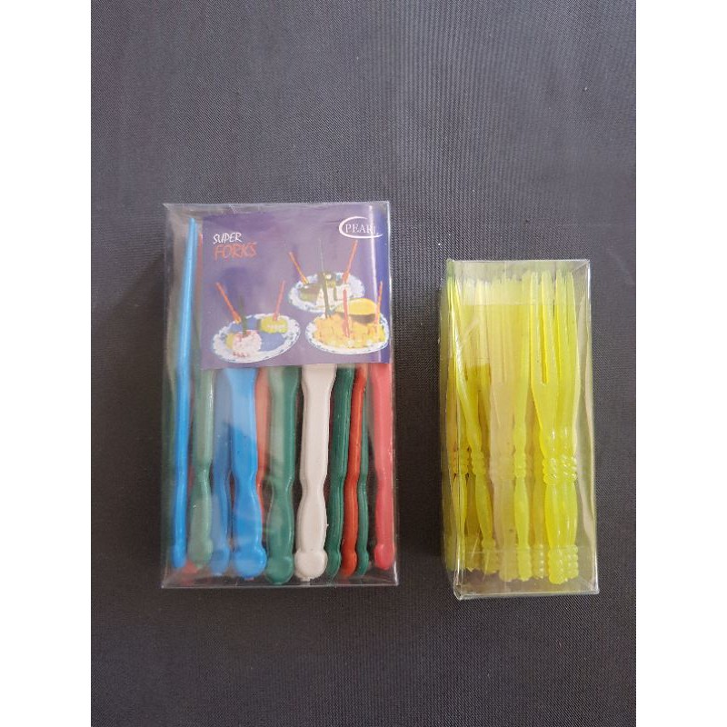 Garpu Tar Plastik / Garpu kue Kecil Besar