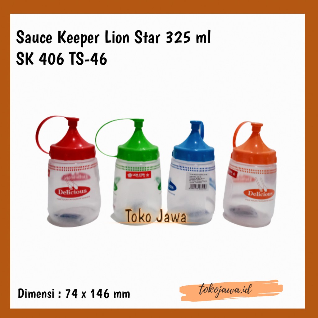 Sauce Keeper SK 406 Lion Star 325 ml TS-46 botol saus plastik botol kecap unik botol mayonaise
